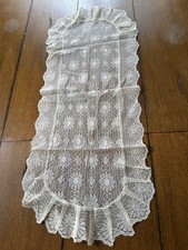Vintage Lace Table Runner Doilie 31  X 13  Cottagecore