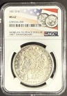 1921-D Morgan Silver Dollar - NGC MS62 - (Obverse a bit Baggy)