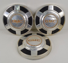 1973-1987 Gmc Truck Dog Dish Hubcap Set 3 Hub Cap 12 Silver Red Black