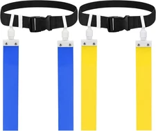 Flag Football Belt, 2/4/10/14Pcs Adjustable Flag Football Belt with Belt and Fla