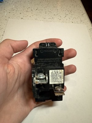 UND LAB INC Pushmatic Circuit Breaker, 15 amp 1 Pole 