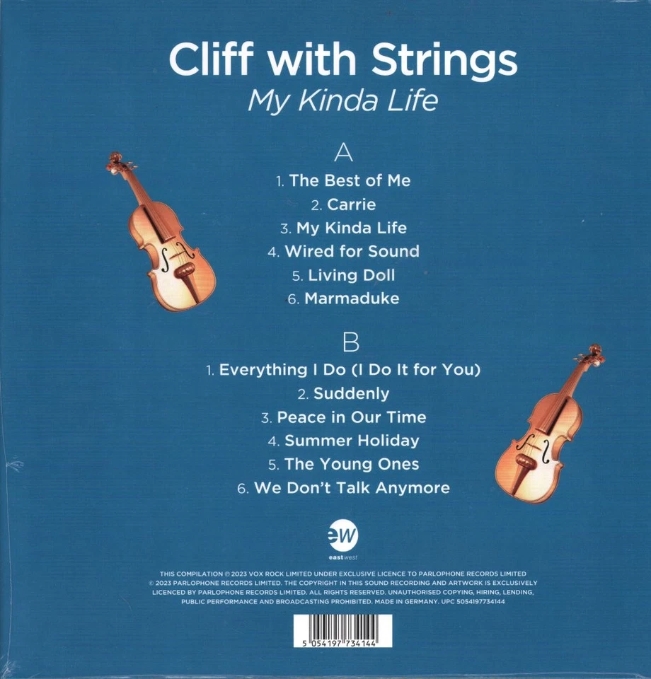 Cliff Richard Cliff With Strings – My Kinda Life LP vinyl Europe East West 2023 - Image 2 of 2