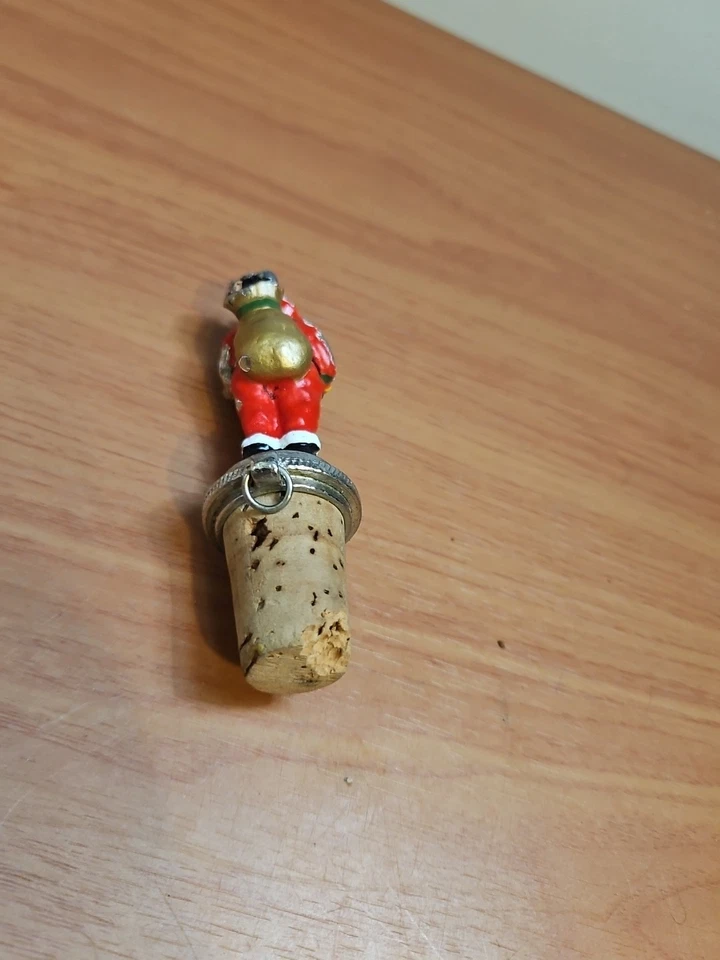 Botella de vino de Papá Noel de colección corcho Foto 4 de 4