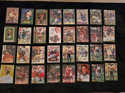Authentic Vintage - 34 Rookie Cards ALL Signed!!! Mostly Football &...