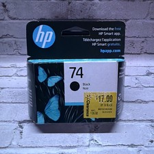 HP 74 Black Ink Cartridge Genuine Sealed Printer Ink EXP 11/2024