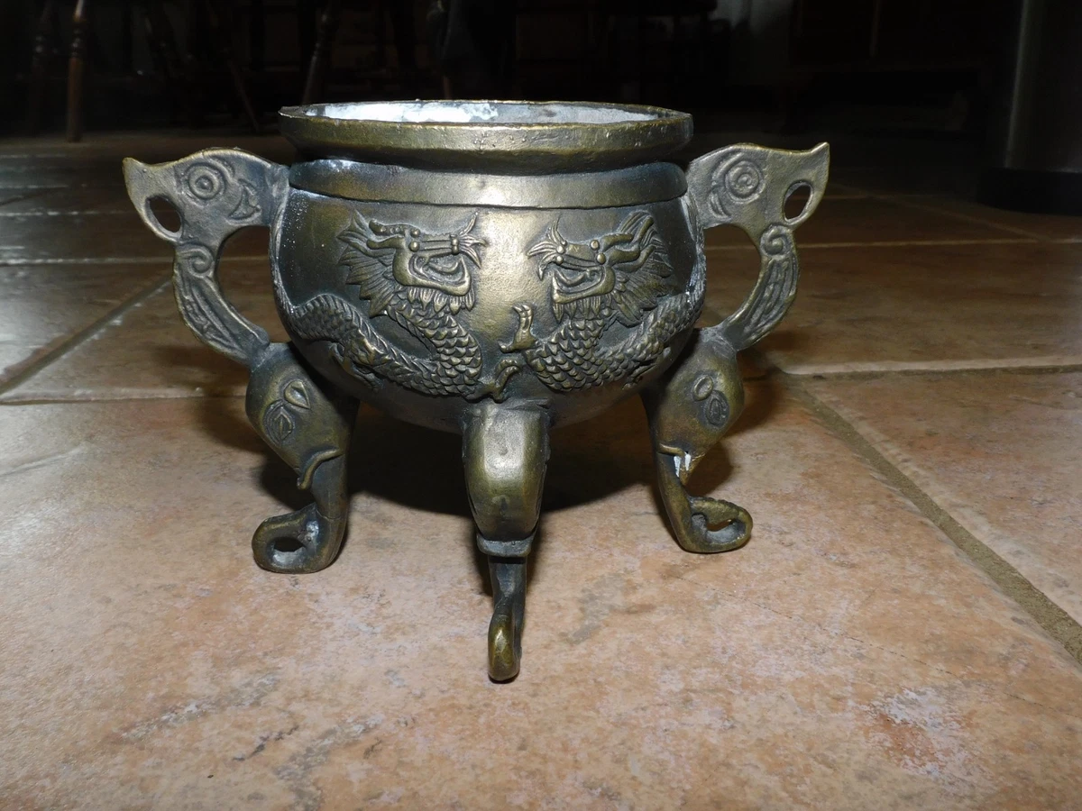 青铜龙印第安纳中国古董香炉| eBay