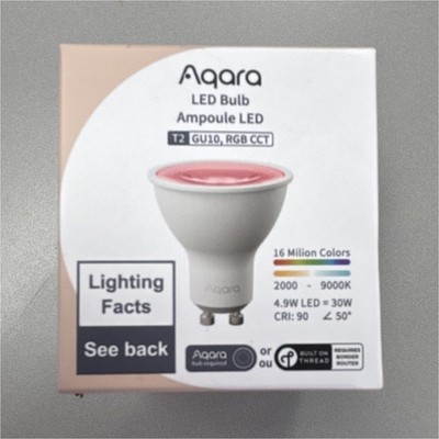 Aqara GU10 LED Multicolor Dimmable Smart Bulb, Thread/Zigbee, Apple Alexa Google
