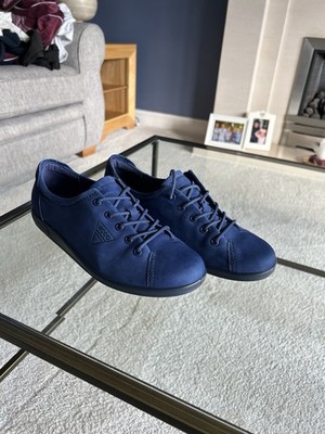 Ecco Soft Damen Leder Kobaltblau UK5-5,5 EU38 Schöner Zustand