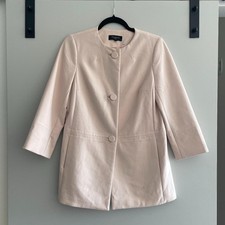 Pink 3/4 Sleeves Mid Length Blazer