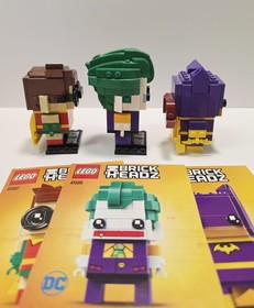 Lego Brick Headz DC Comics Joker Robin Batgirl 41586 41587 41588 - 99% complete