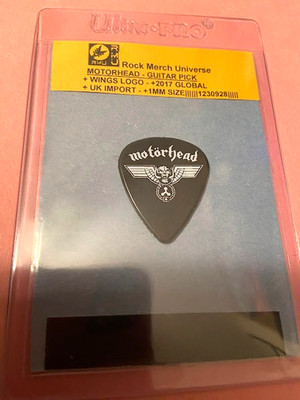Motorhead-Guitar Pick-UK Import-Wings-Labeled_Licensed-New In UltraPro Holder