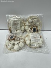 Uniquet White Brown Neutral Crib Mobile Hanging Baby Nursery Decor Set