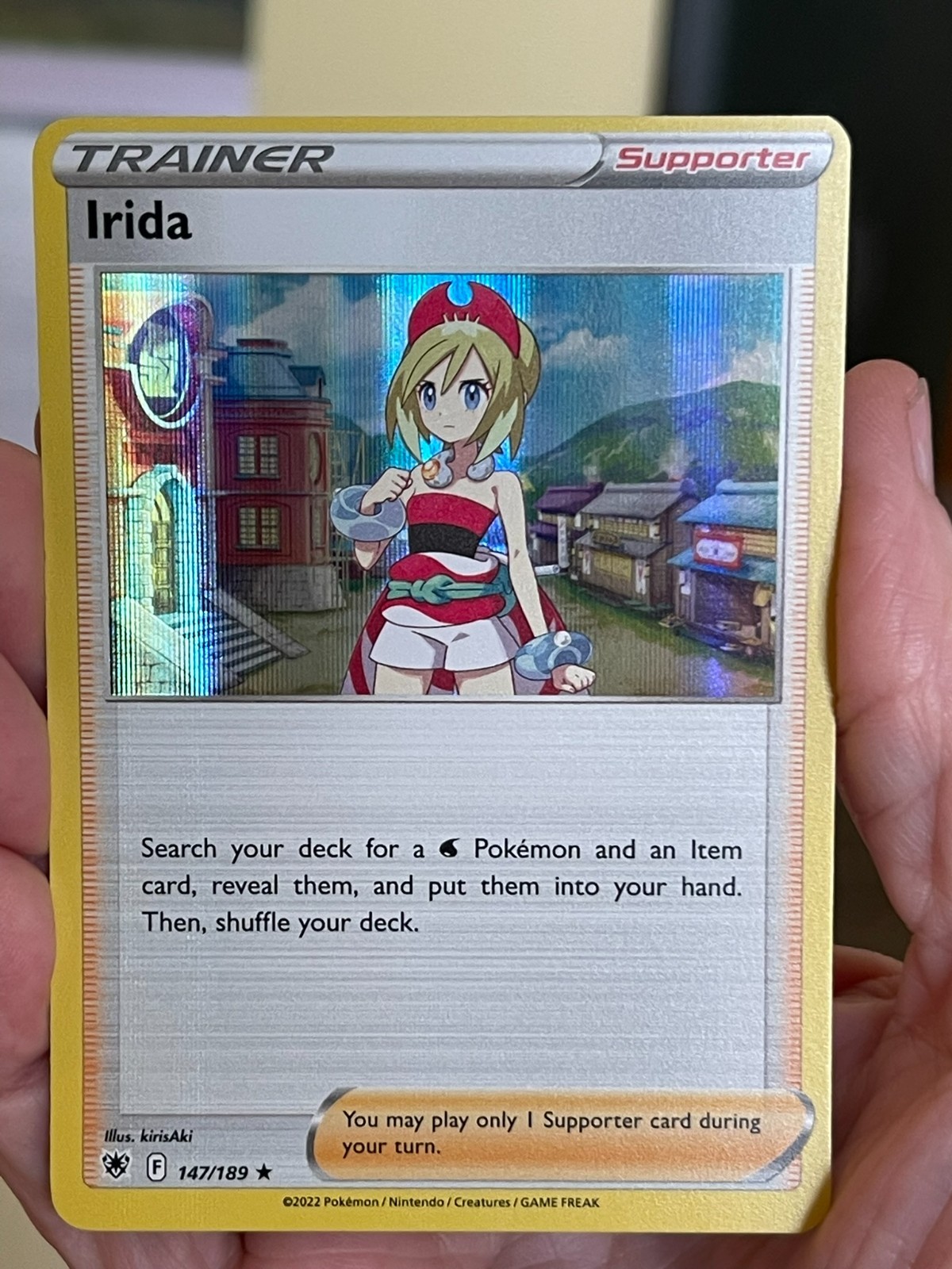 POKEMON IRIDA 147/89 RARE HOLOFOIL NM ASTRAL RADIANCE NM CARD