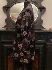 kirsten Krog Ombré Blue  Rose Velvet Evening Jacket With Sparkle UK Size 20