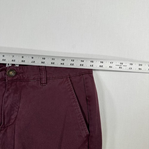 2 Mugsy Jeans Herren Chino Hose braun weinrot Größe 30x30 Brooks Ports - Bild 13 von 17