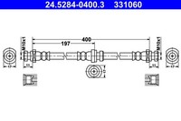 Bremsschlauch ATE 24.5284-0400.3 FüR Pajero Sport Mitsubishi 2 1 Canvas Top L200