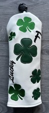 Lucky Four Leaf Clover Golf Fairway Wood Head Cover - Embroidered - New