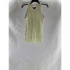 BANANA REPUBLIC Women's Cream Knit Scoop-Neck Sweater Tank Top SZ S