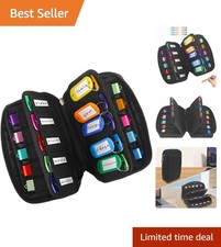 Compact USB Flash Drive Case with 20 Slots & 20 Tags for Easy Identification