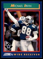 1992 Score Michael Irvin Dallas Cowboys #40