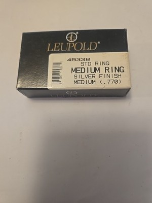 Leupold 1 Inch STD Silver Medium .770 Scope Rings No 45338. New