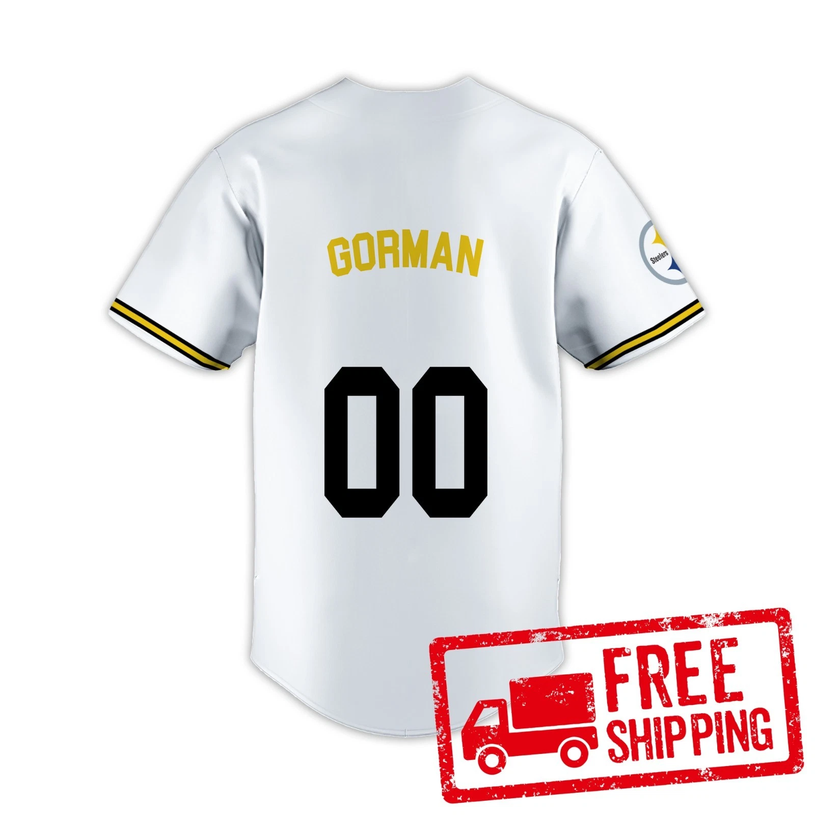 Custom Personalized, Steelerss Team Pittsburgh Baseball Jersey