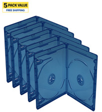5 Pack Viva Elite 2 Disc 12.5mm Blu-ray Replacement Movie Cases Clear Sleeve