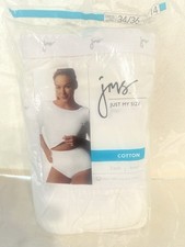 Just My Size 3 White Cotton Briefs Size 14