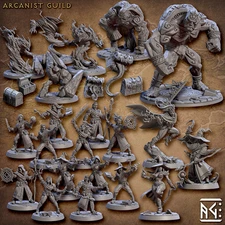 Arcanist Guild by Artisan Guild 3D Printed DnD Pathfinder Minis