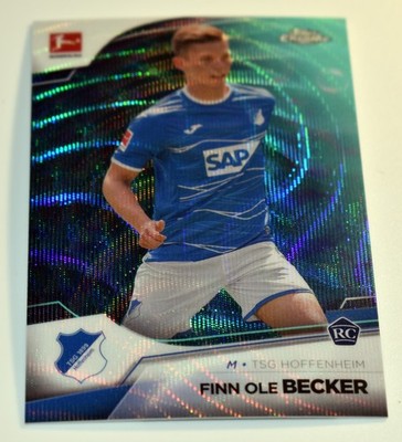 2022-23 Topps Chrome  Bundesliga #45 Finn Ole Becker Aqua Bubble Wave /275