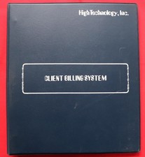 VINTAGE HIGH TECHNOLOGY CLIENT BILLING SYSTEM SOFTWARE FOR THE APPLE II, 1979