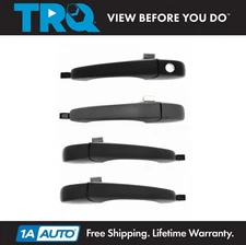 TRQ Front & Rear Door Handle Set w/ LH lock Provision Textured for Chrysler
