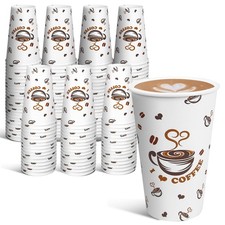 Disposable Paper Coffee Cups 16 oz Thickened for Hot Cold Drinks Set 180Pk