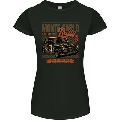 Monte Carlo Rally 79 Mini Auto Enthusiast Damen Petite Schnitt T-Shirt