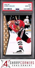 1994 SP #23 CHRIS CHELIOS BLACKHAWKS HOF POP 2 PSA 10