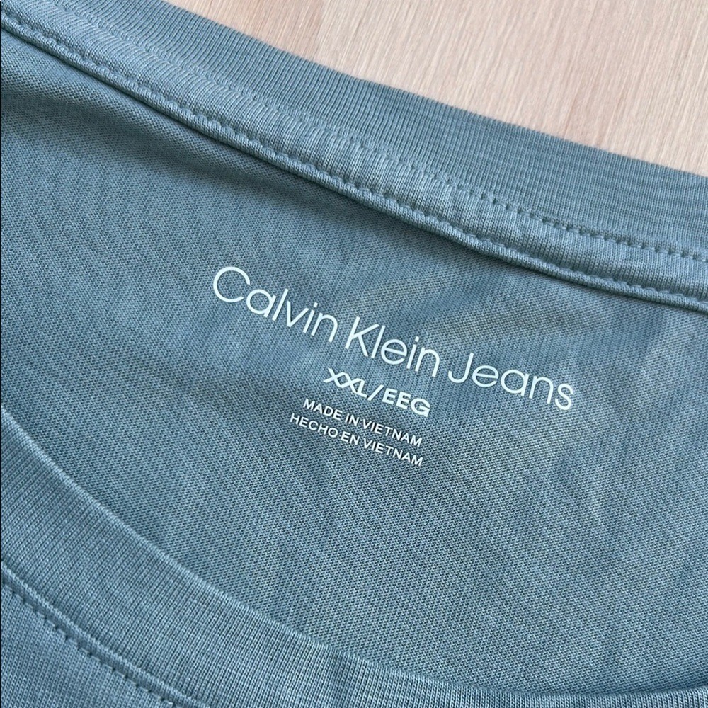 Calvin Klein Jeans Green T-Shirt XXL thumbnail 3