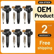 6 Ignition Coils Pack UF646 and Spark Plug For Ford F-150 Transit-150 250 350 HD