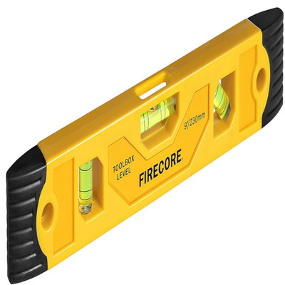 Firecore Wasserwaage 230mm Magnet Torpedo Level 3 Blasen 45 90 180 Grad FSL230PC