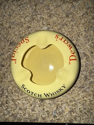 Dewar's Scotch whisky ashtray Special Wade England used rare round ceramic