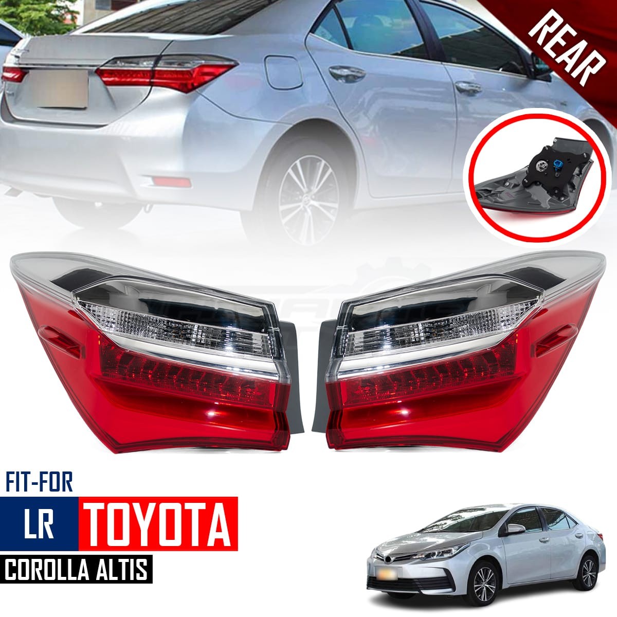 FOR TOYOTA COROLLA ALTIS ZRE171 ZRE172 FACELIFT 2017-19 PAIR LR