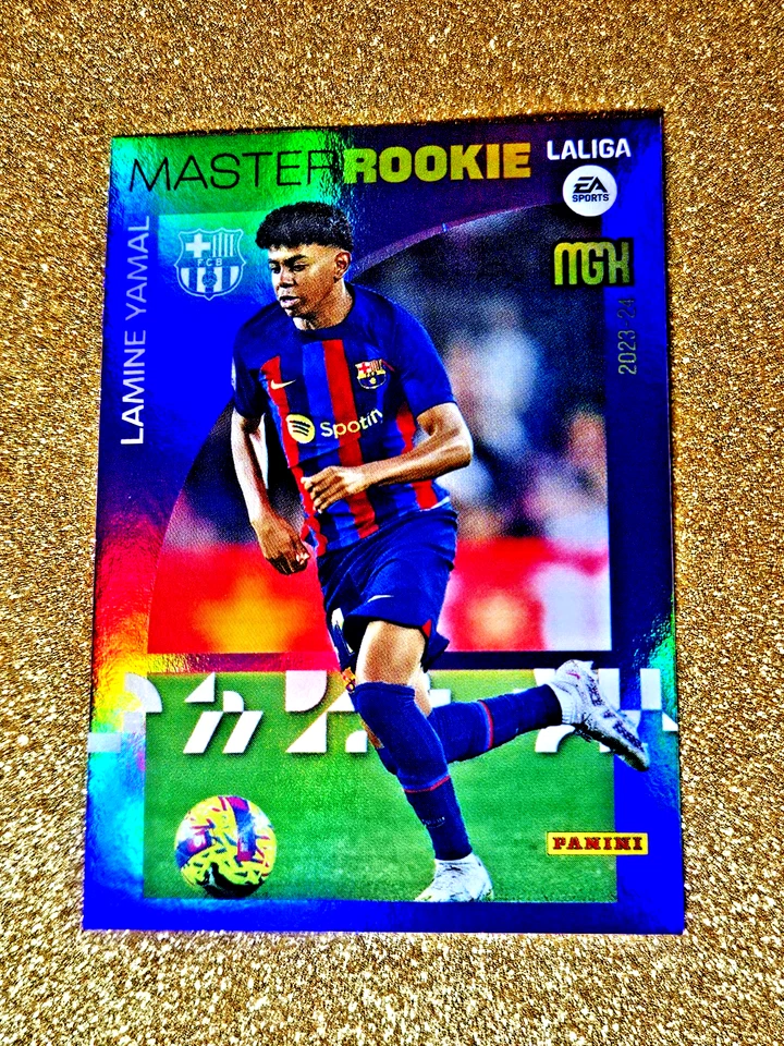 2023-24 Panini Megacracks Liga EA Sports Master Rookie Lamine Yamal RC #423 💜 - Image 2 of 4