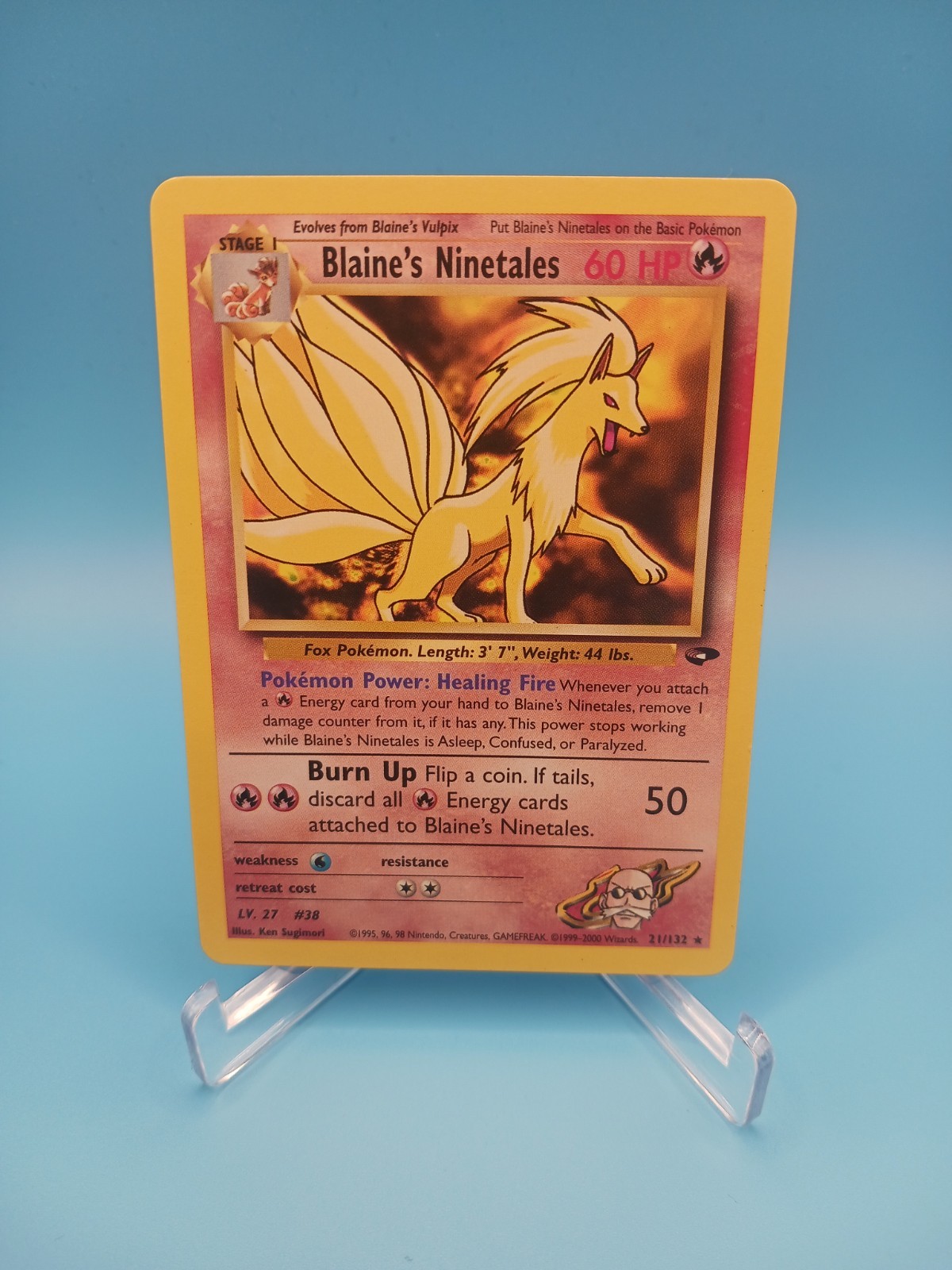 Pokemon Blaine's Ninetales LP 21/132 Gym Challenge Regular Non-Holo Rare