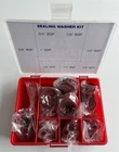 130 Piece Imperial Red Flat Fibre Washers Kit 1/8"BSP to 1"BSP (MALE)