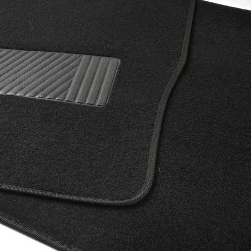 4pc Car Interior Solid Black Car Floor Mats Liner Pads Utility Mat