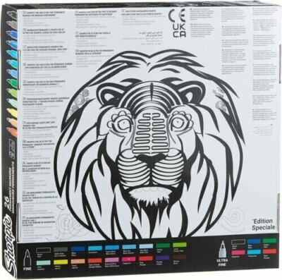 Sharpie Pens Special Edition Lion Box 26 Fine Ultra Permanent