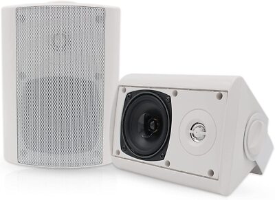 Dual 4'' Waterproof Ceiling / Wall Speakers 2-Way Flush Mount Home Speaker Pair