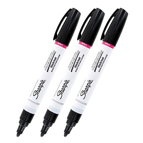 Oil-Based Paint Marker Medium Point Black Ink Pack of 3