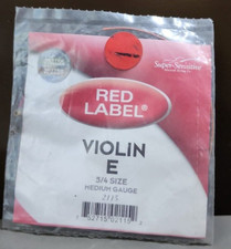RED LABEL SUPER SENSITIVE VIOLIN E 3/4 SIZE MED GAUGE 2115