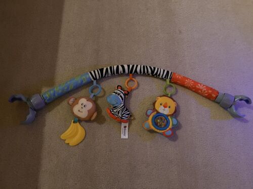 Vintage Jungle Animals Colors Baby Crib Mobile zebra monkey lion twist on sides - Picture 1 of 1