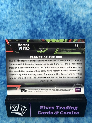 Doctor Who Extraterrestrial Encounters GREEN base SINGLE Non-Sport Trading Card - Picture 150 of 194